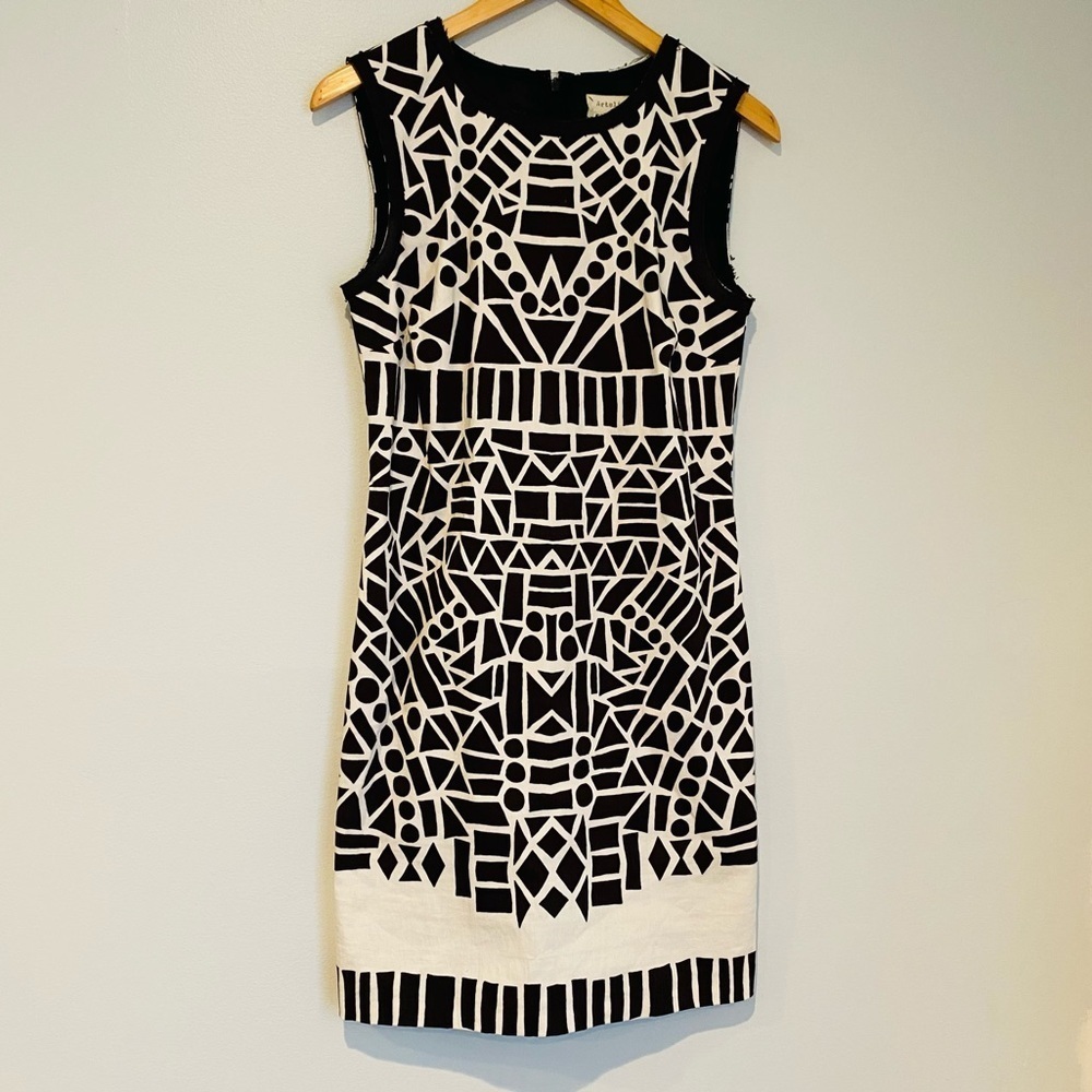 Artelier Nicole Miller Geometric Sheath Dress 6